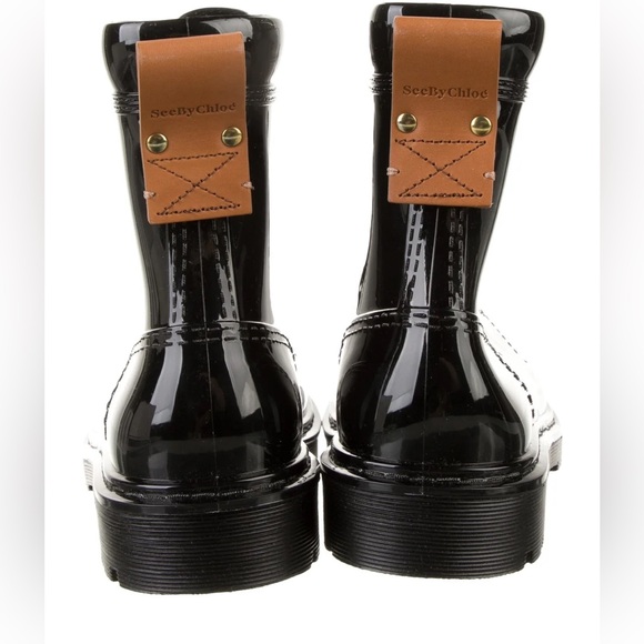SEE BY CHLOE RUBBER RAIN BOOTS SIZE 8 / 38 - Picture 4 of 4